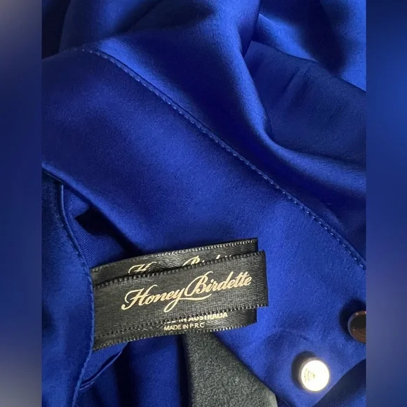 Honey Birdette Sapphire Blue Satin Romper - Picture 8 of 10